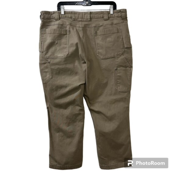 Duluth Trading Flex Fire Hose Khaki Carpenter Cargo Work Pants Size 44 x 30 - Picture 2 of 16